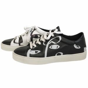 𝅺SCOLOCO BY CELIA WIDEMANN ARTELOCO BLACK WHITE GRAPHIC UNISEX LACE UP SNEAKERS